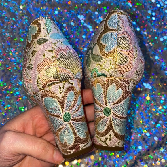 HP🌙[ 14th & Union ] “Audrey” Brocade Pointed Toe Chunky Heel Pumps - Picture 10 of 10